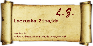Laczuska Zinajda névjegykártya